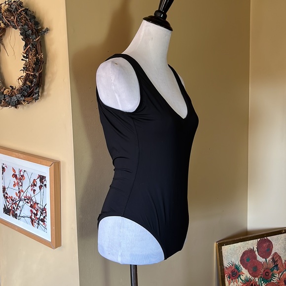 ANDIE Size Small Mallot Scoopneck Swim Black Stretch Classic Bathing $98 NEW - Picture 4 of 11